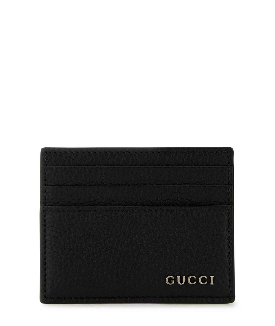 GUCCI Черный кожаный кардхолдер, фото 1