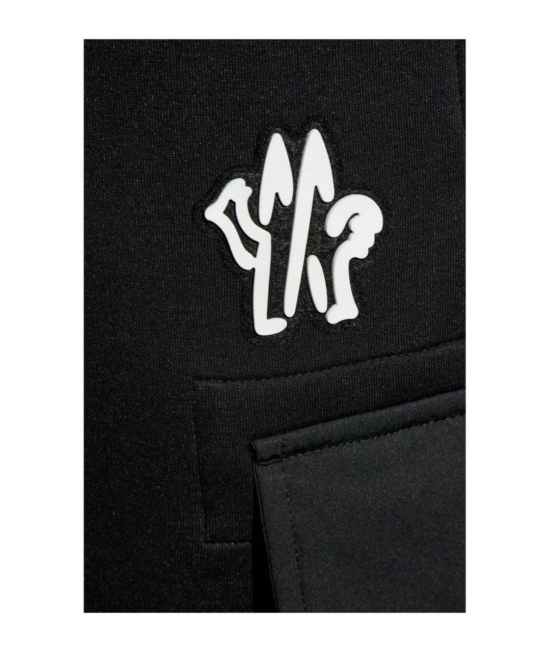 MONCLER Черные повседневные брюки, фото 2