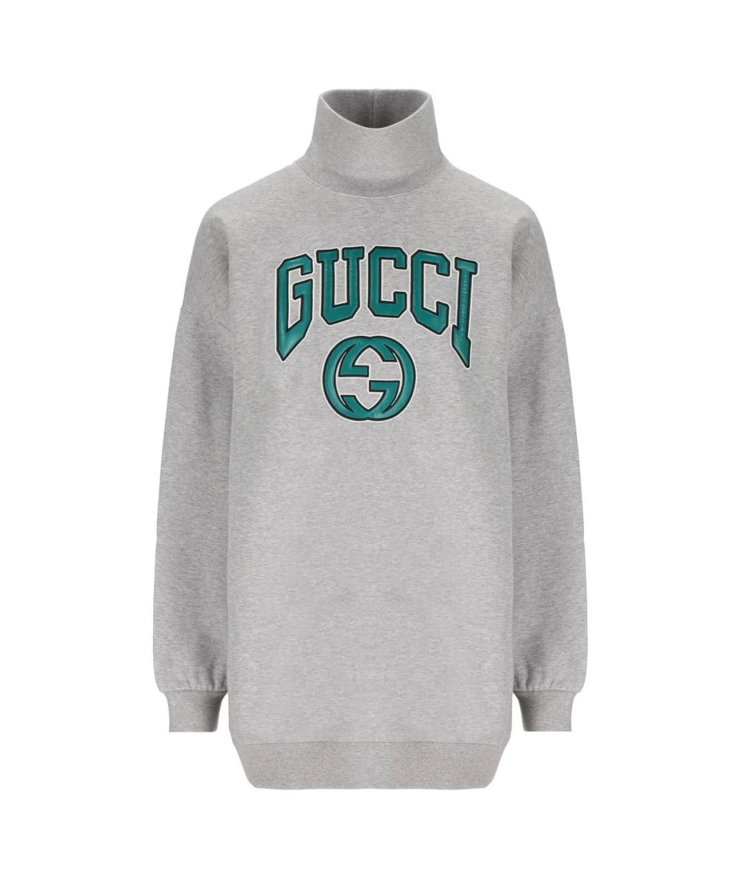 GUCCI Серая хлопковая водолазка, фото 1