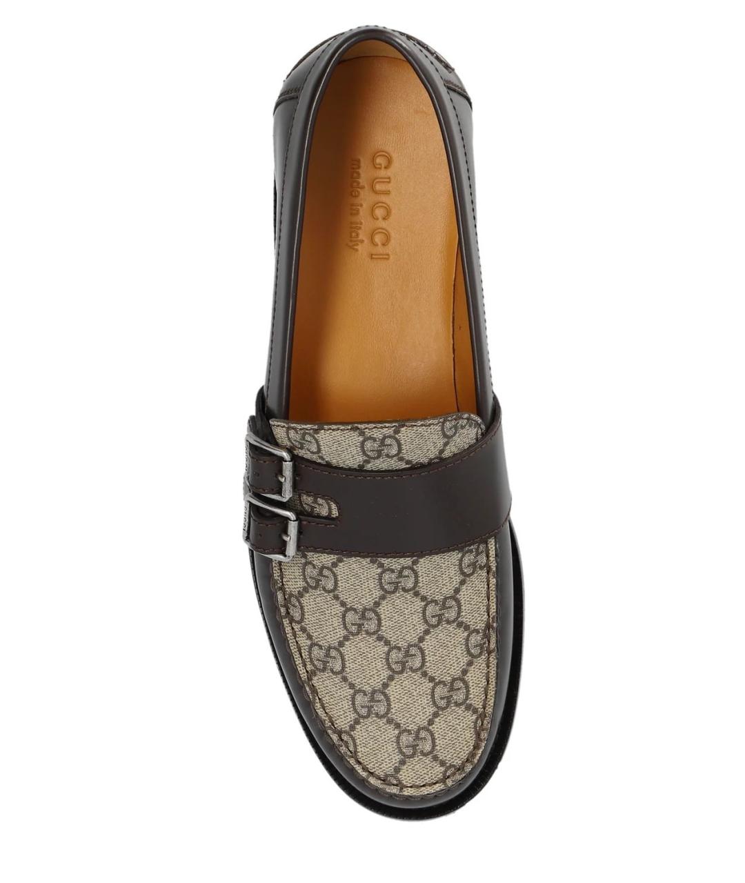 GUCCI Коричневые кожаные лоферы, фото 4