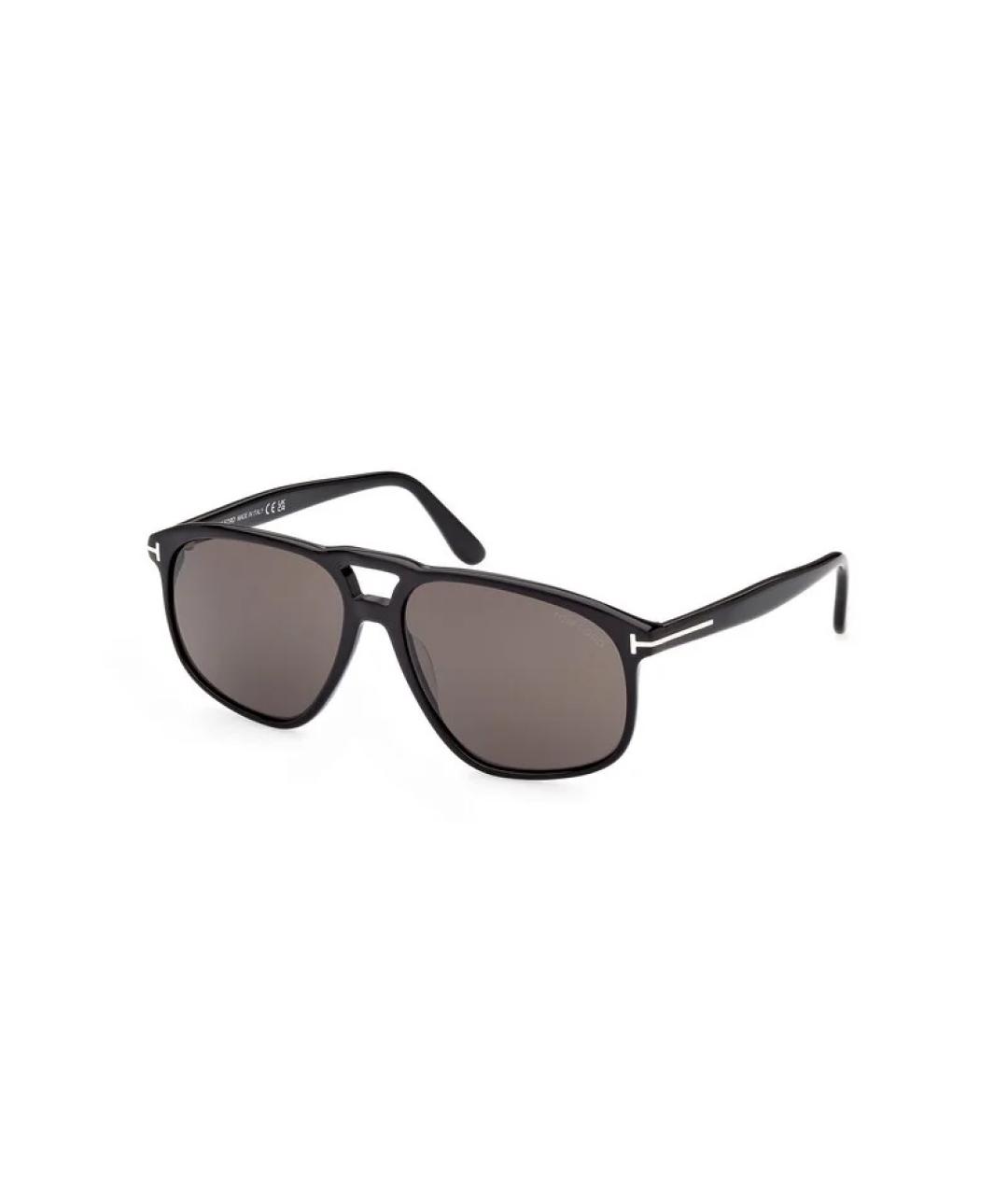 TOM FORD Черные металлические солнцезащитные очки, фото 1