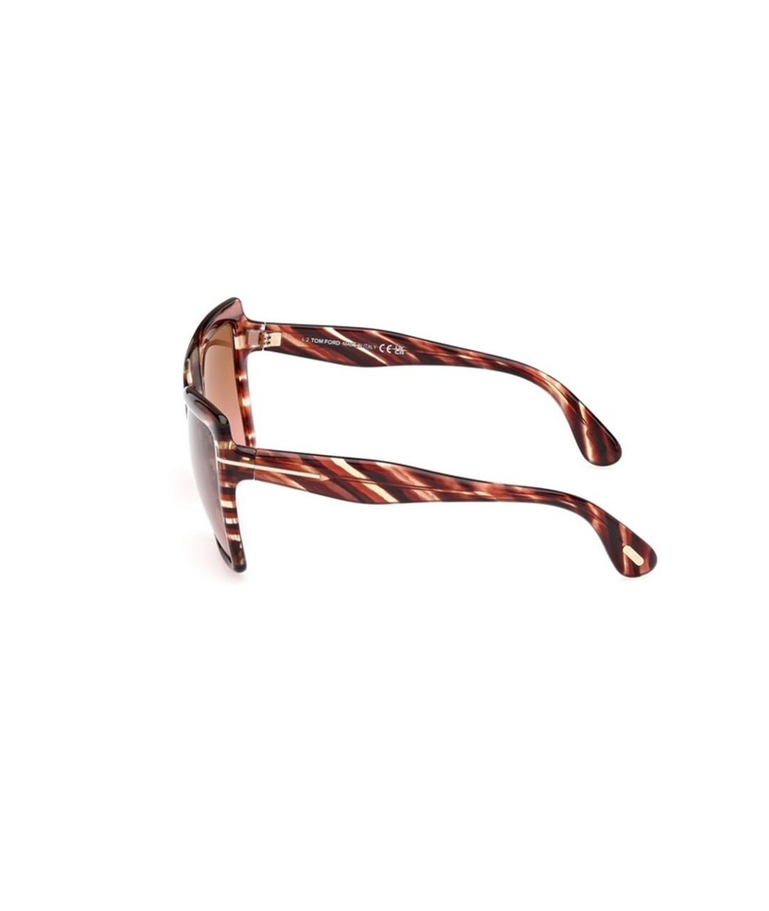 TOM FORD Коричневые пластиковые солнцезащитные очки, фото 2