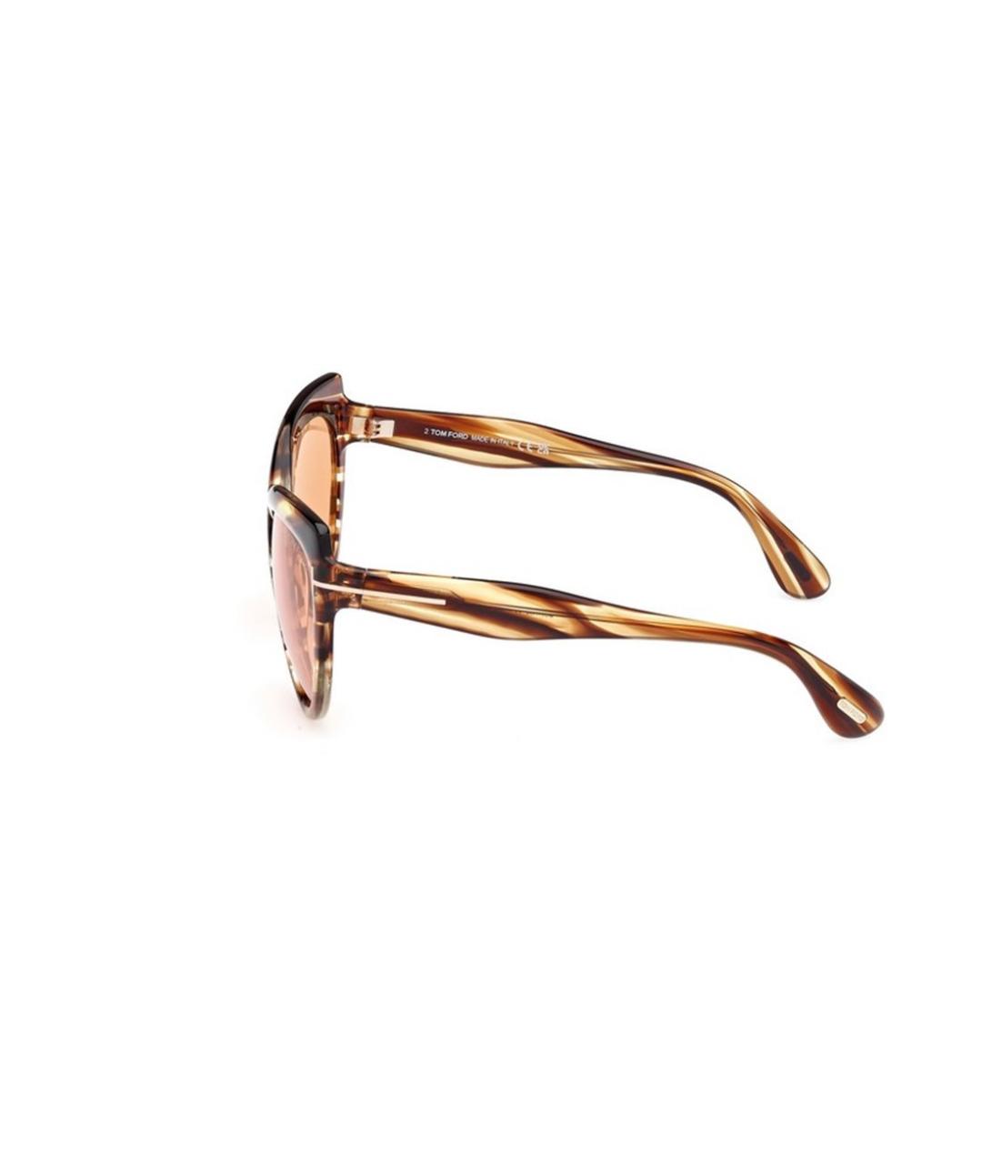 TOM FORD Коричневые пластиковые солнцезащитные очки, фото 2