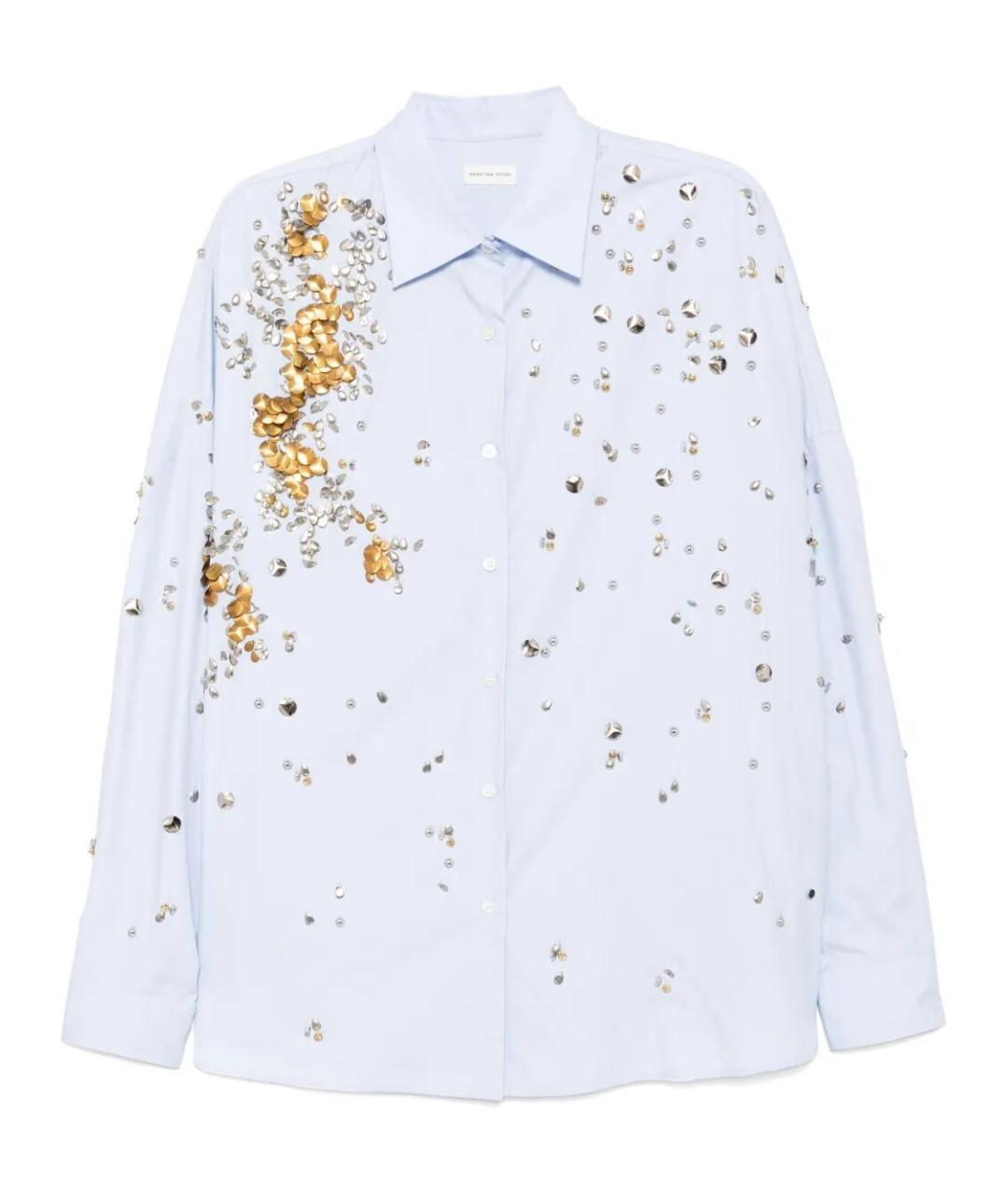 DRIES VAN NOTEN Голубая хлопковая рубашка, фото 1