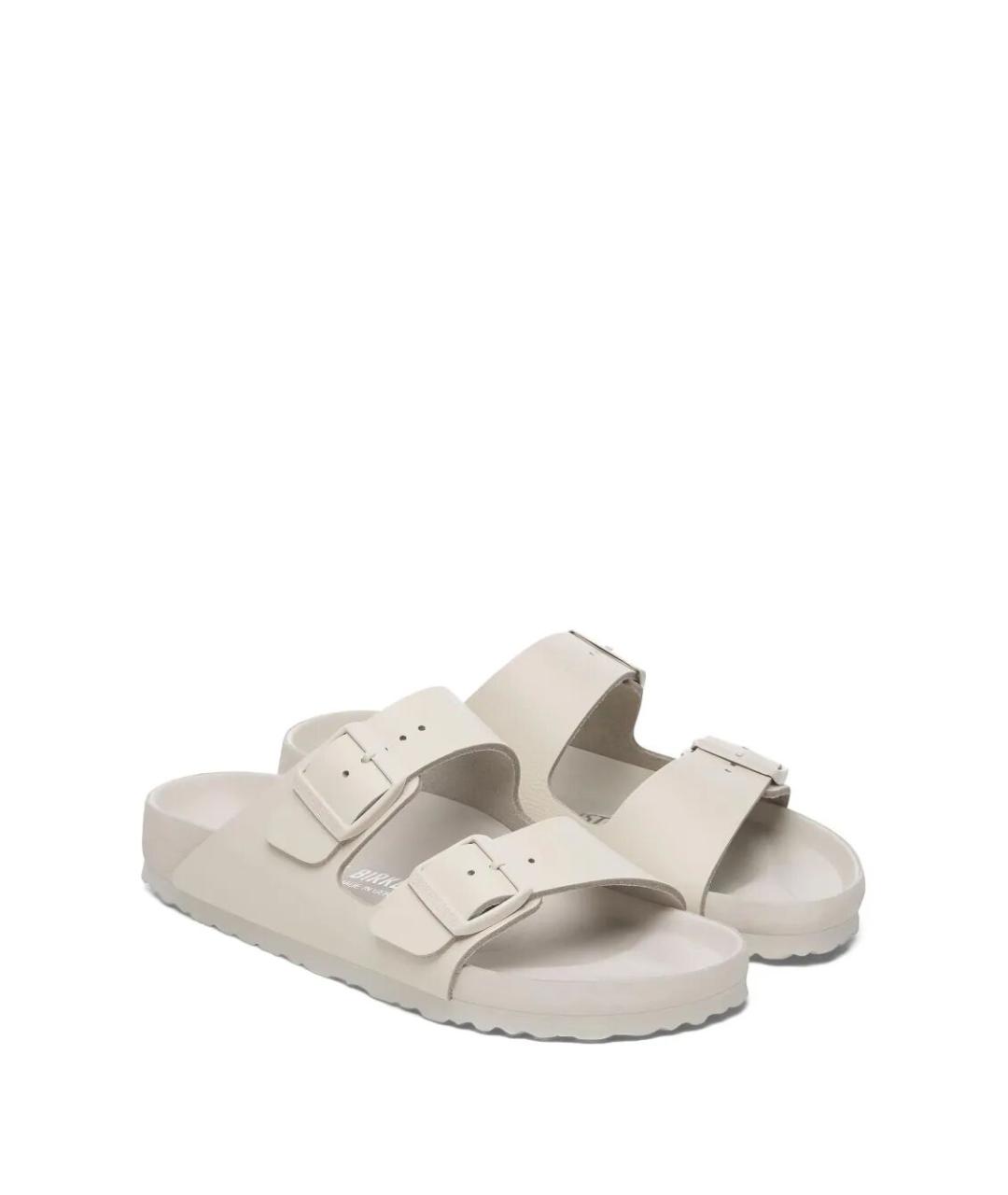 BIRKENSTOCK Бежевые кожаные сандалии, фото 3