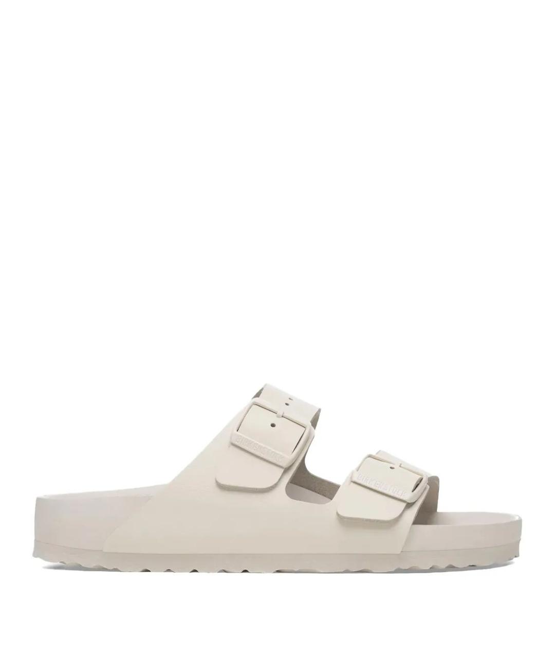 BIRKENSTOCK Бежевые кожаные сандалии, фото 1