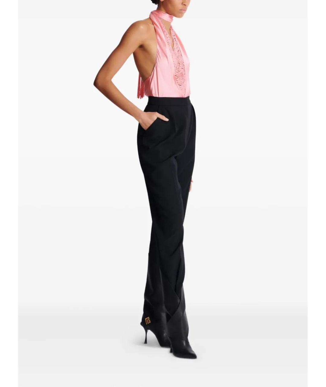 BALMAIN Черные шерстяные брюки узкие, фото 3