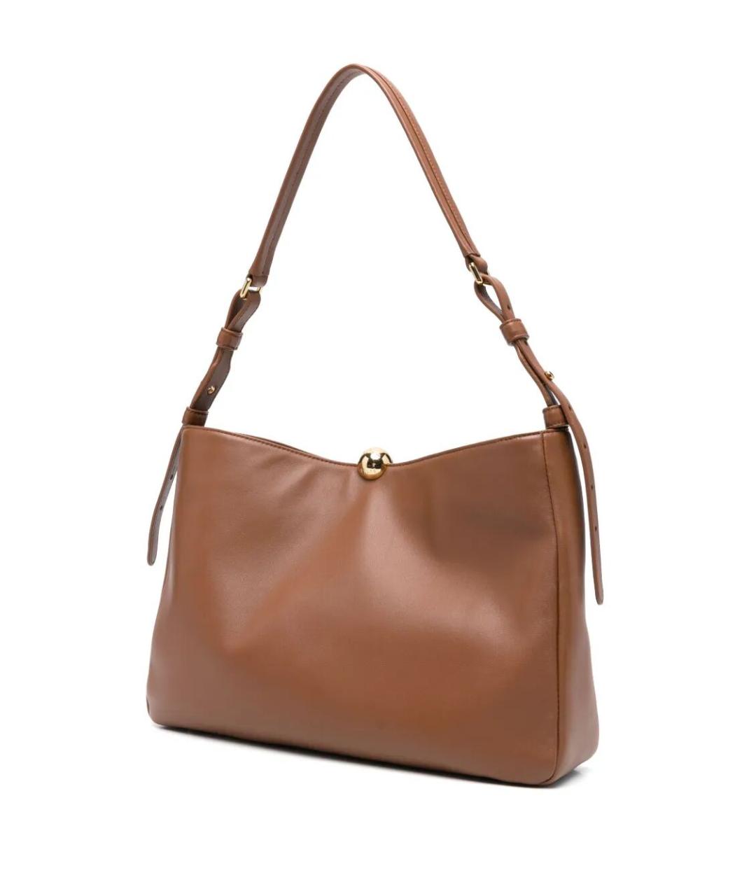 FURLA Коричневая кожаная сумка через плечо, фото 5
