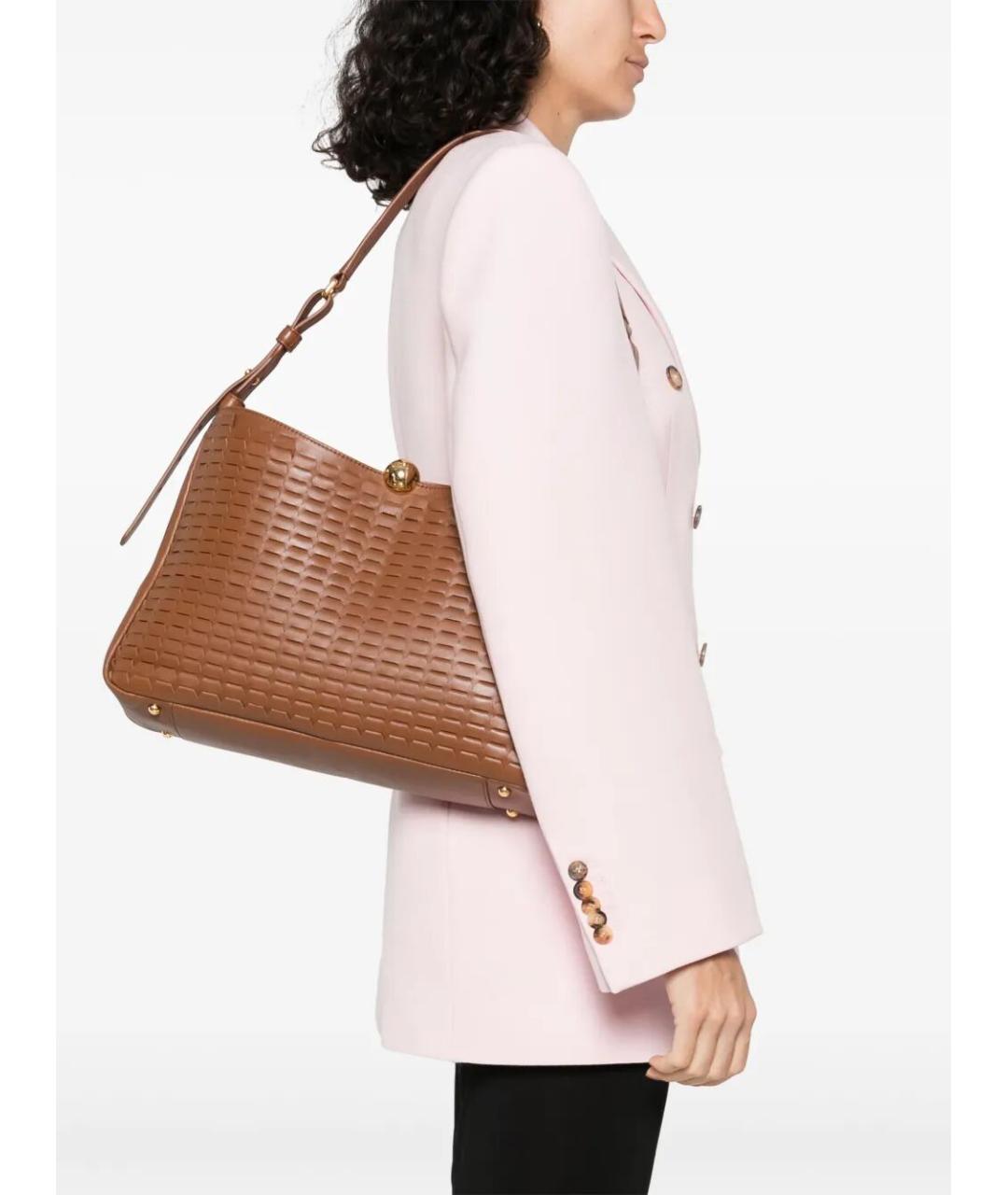 FURLA Коричневая кожаная сумка через плечо, фото 3