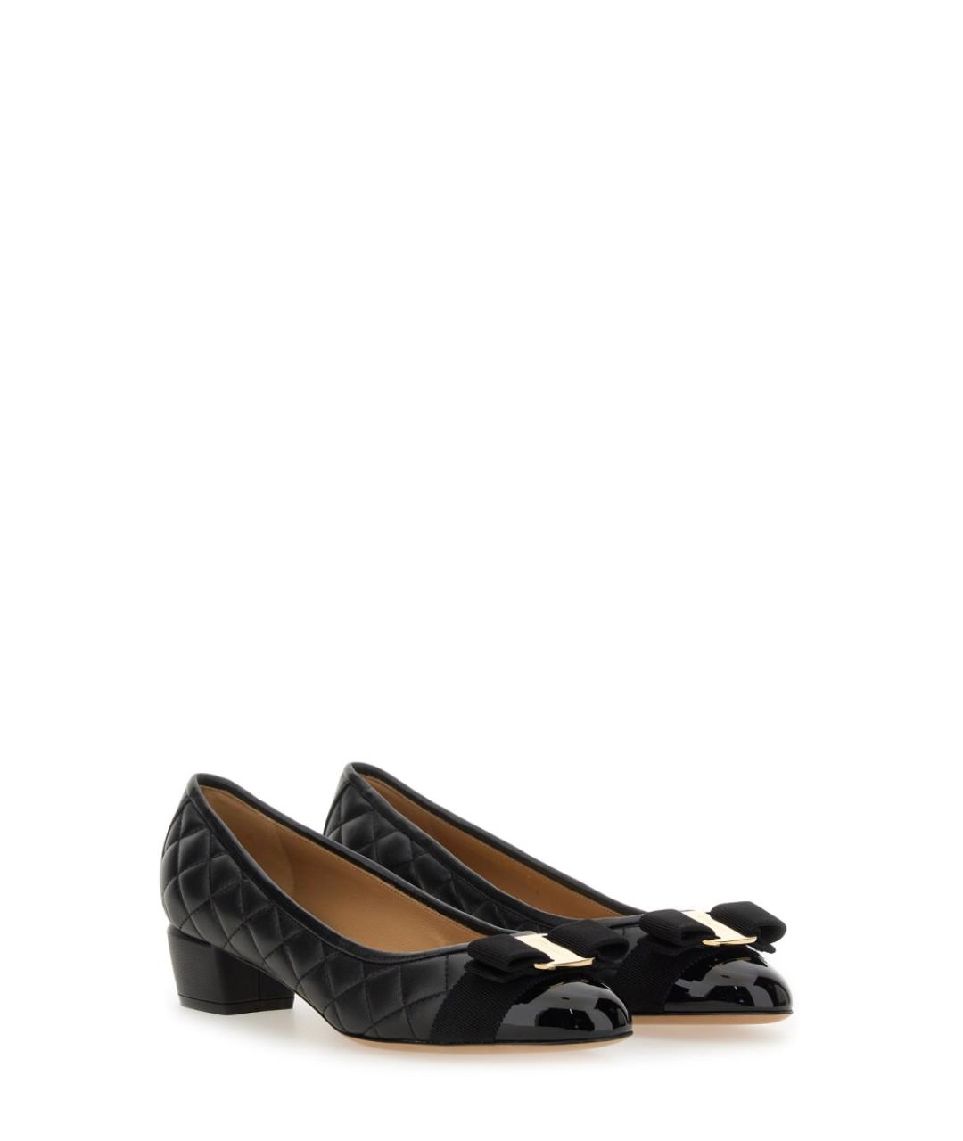 FERRAGAMO Черные кожаные туфли, фото 2