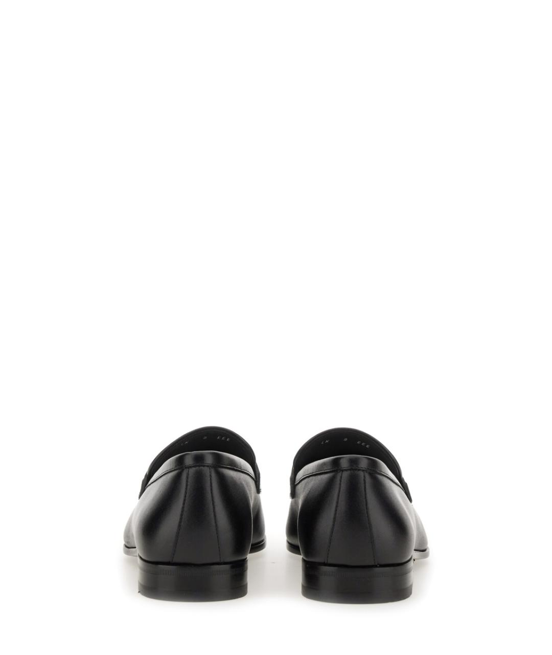 FERRAGAMO Черные кожаные лоферы, фото 3