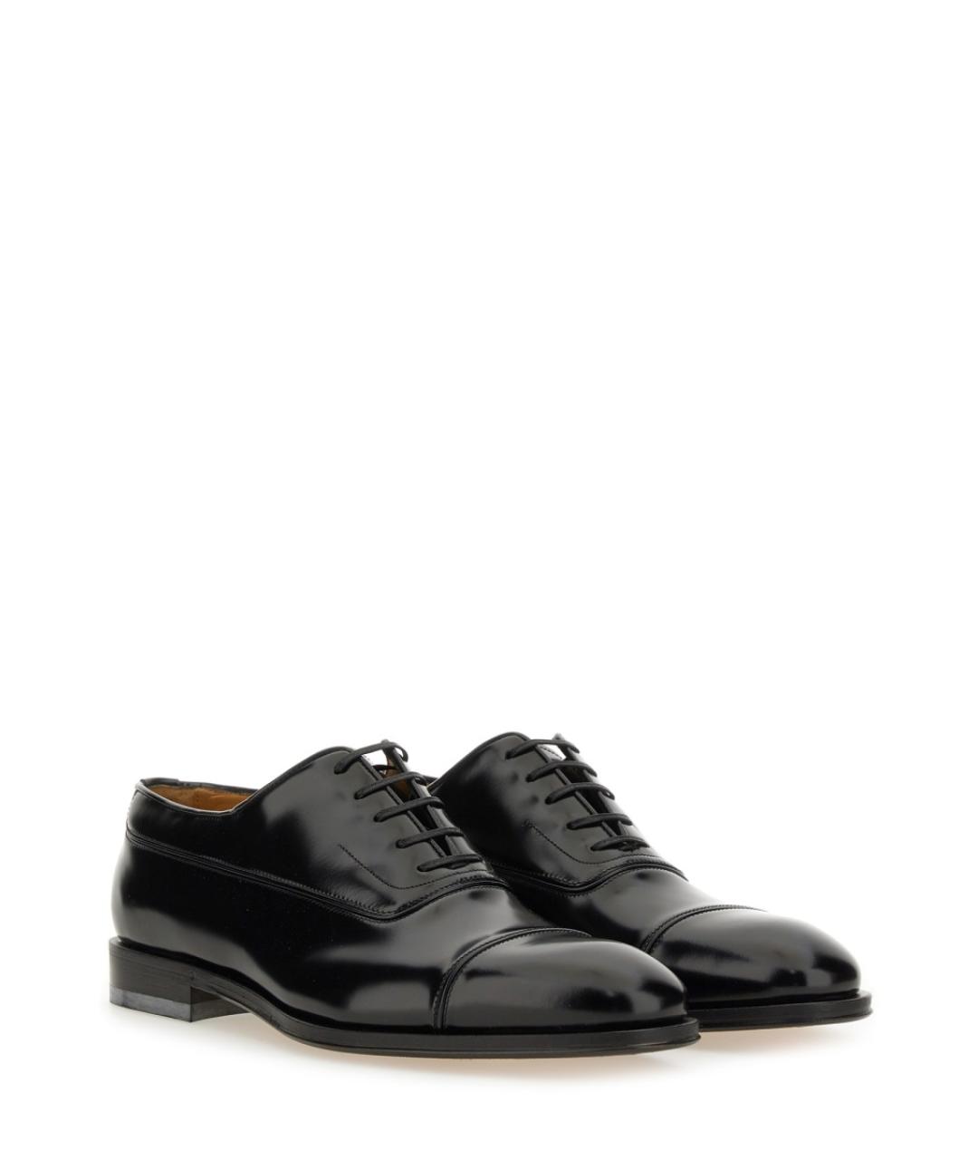 FERRAGAMO Черные кожаные туфли, фото 2