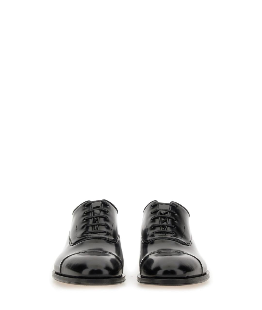 FERRAGAMO Черные кожаные туфли, фото 4