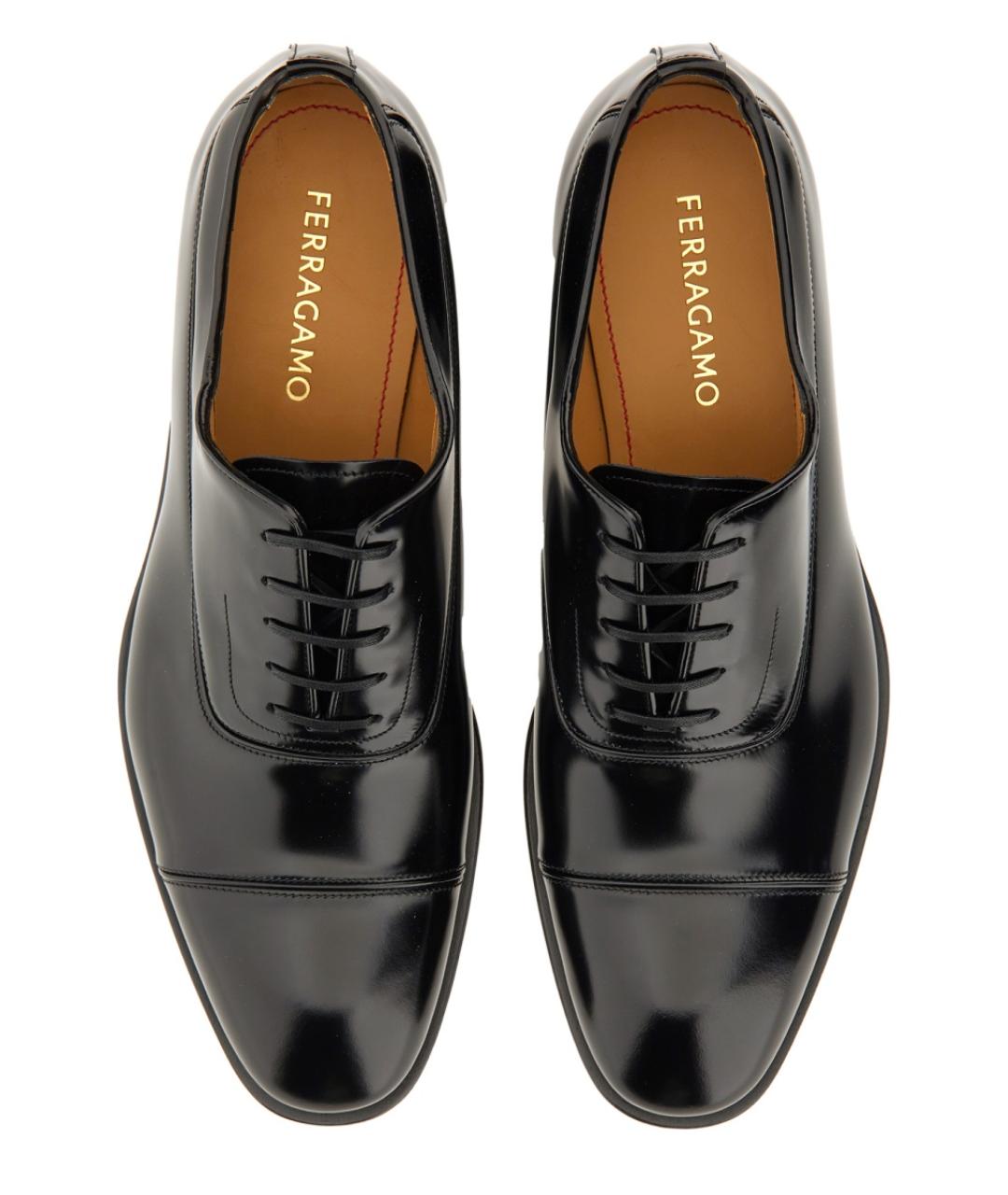 FERRAGAMO Черные кожаные туфли, фото 5