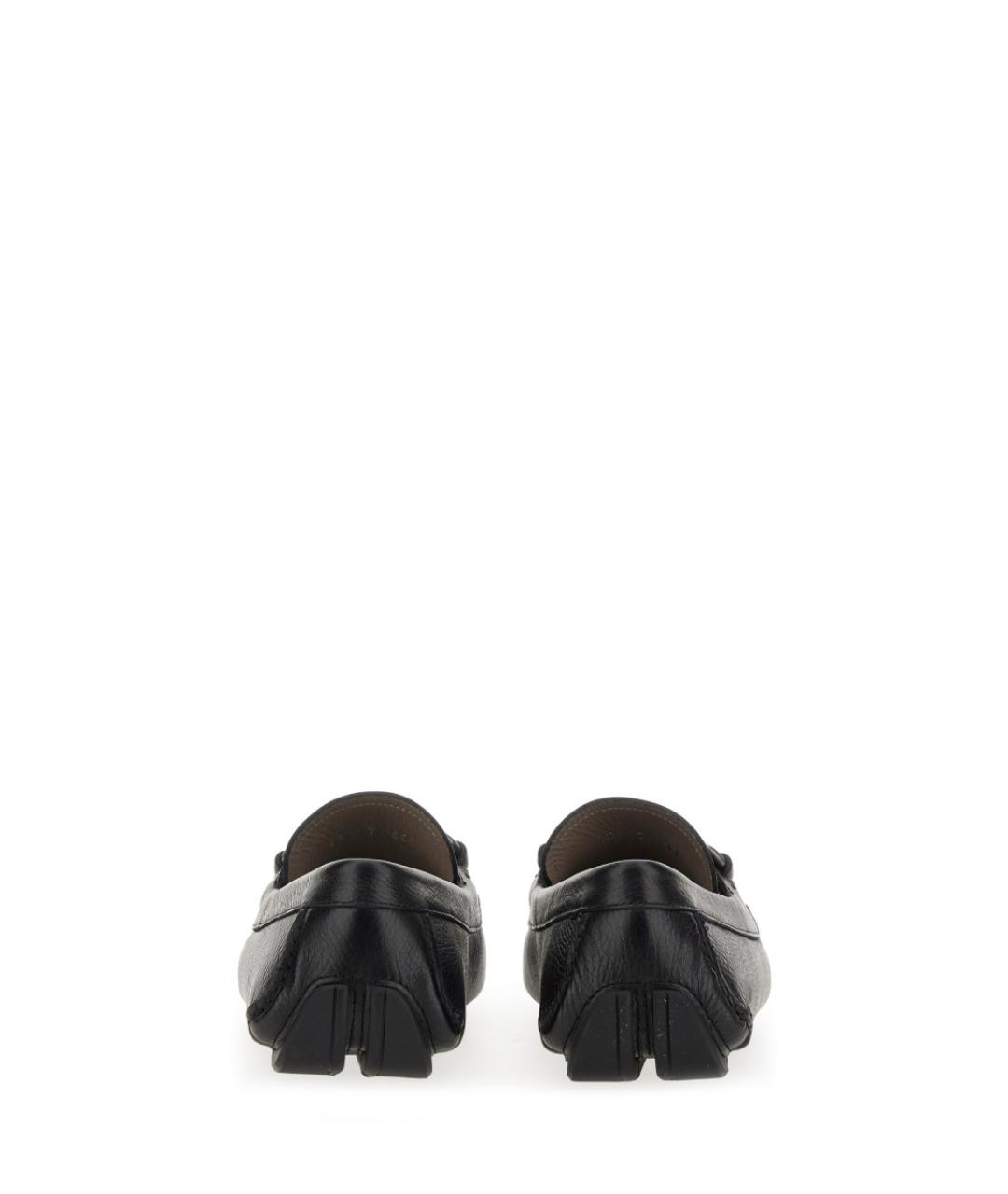 FERRAGAMO Черные кожаные мокасины, фото 3