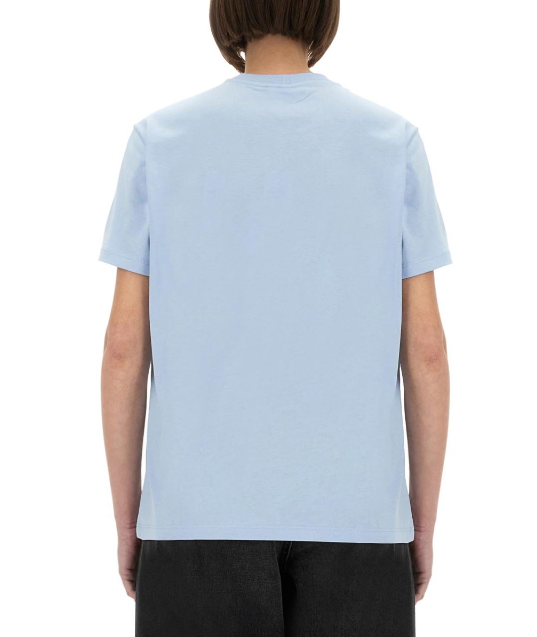 GANNI Голубая хлопковая футболка, фото 4
