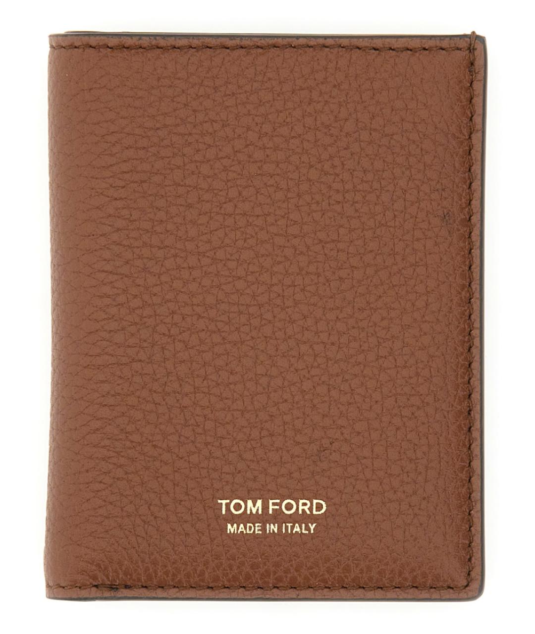 TOM FORD Коричневый кожаный кошелек, фото 1