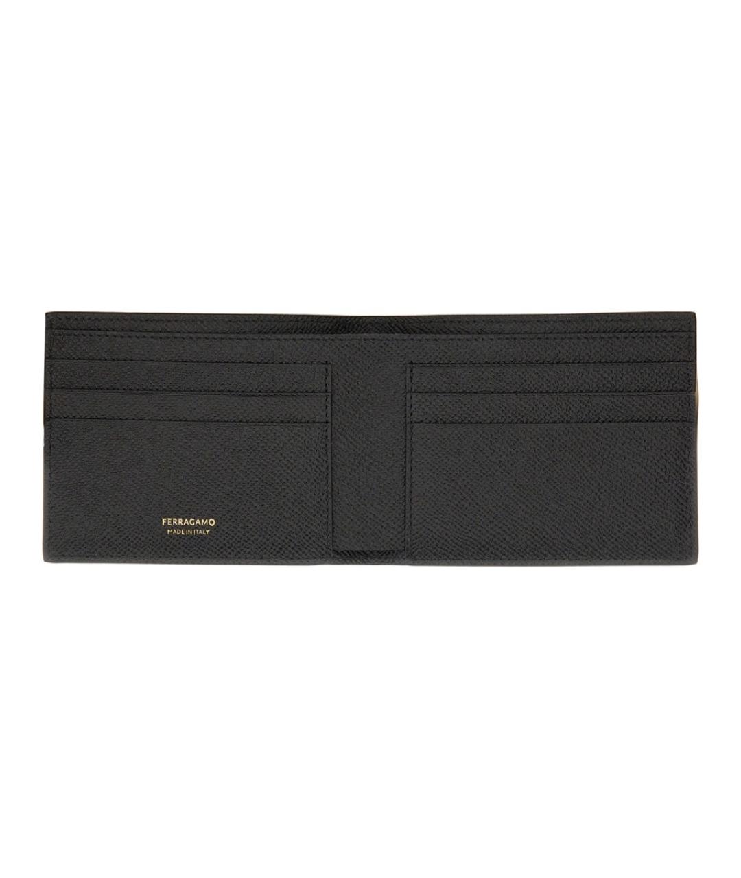 FERRAGAMO Черный кожаный кошелек, фото 3