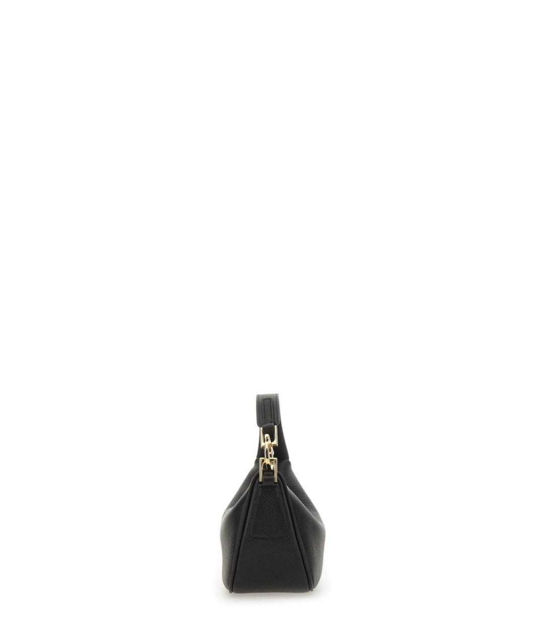 FERRAGAMO Черная кожаная сумка через плечо, фото 3