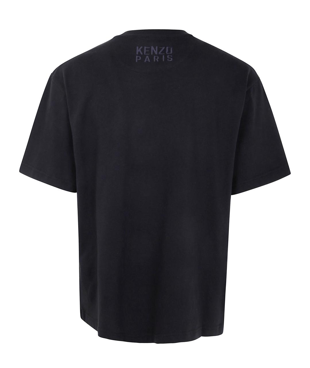 KENZO Черная хлопковая футболка, фото 2