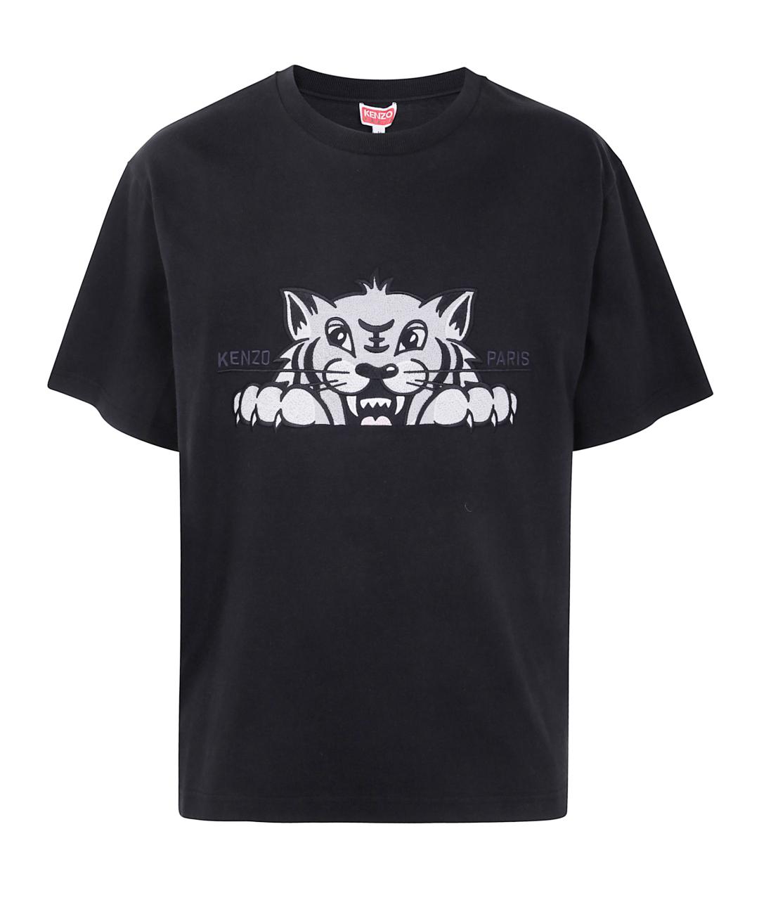 KENZO Черная хлопковая футболка, фото 1