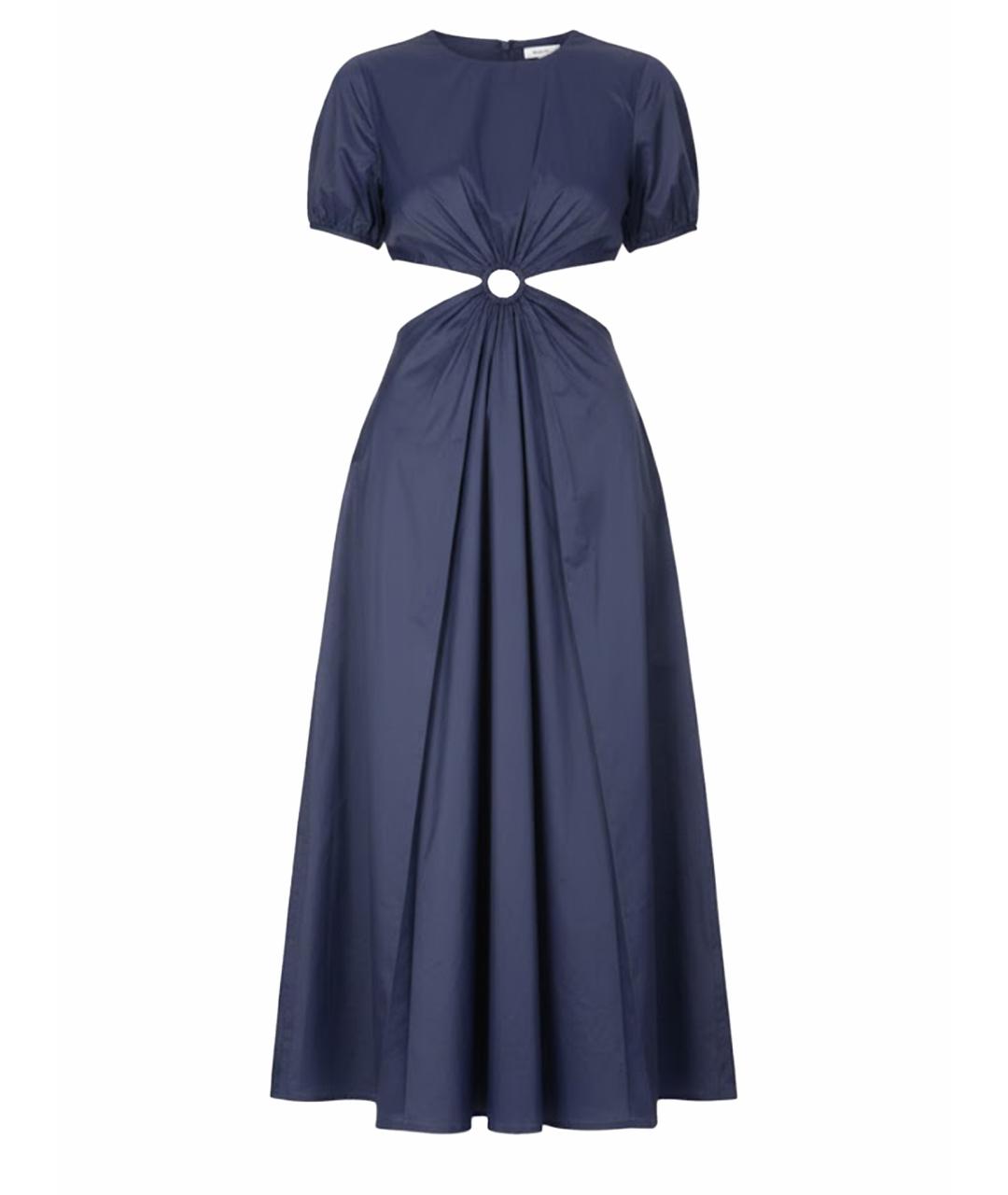 STAUD Синее хлопковое повседневное платье, фото 1