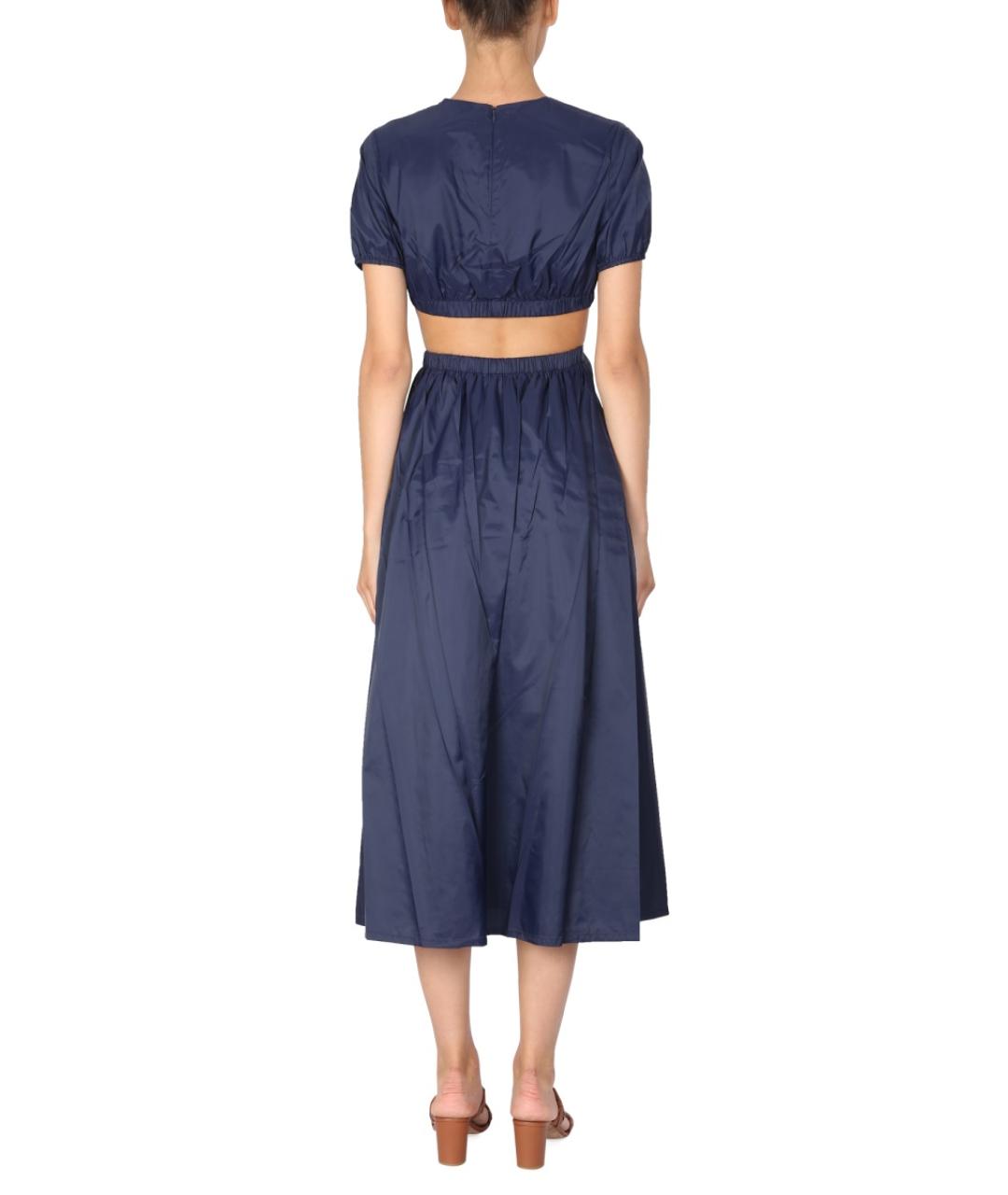 STAUD Синее хлопковое повседневное платье, фото 3