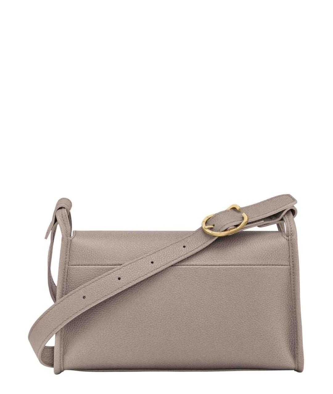LONGCHAMP Бежевая кожаная сумка через плечо, фото 2