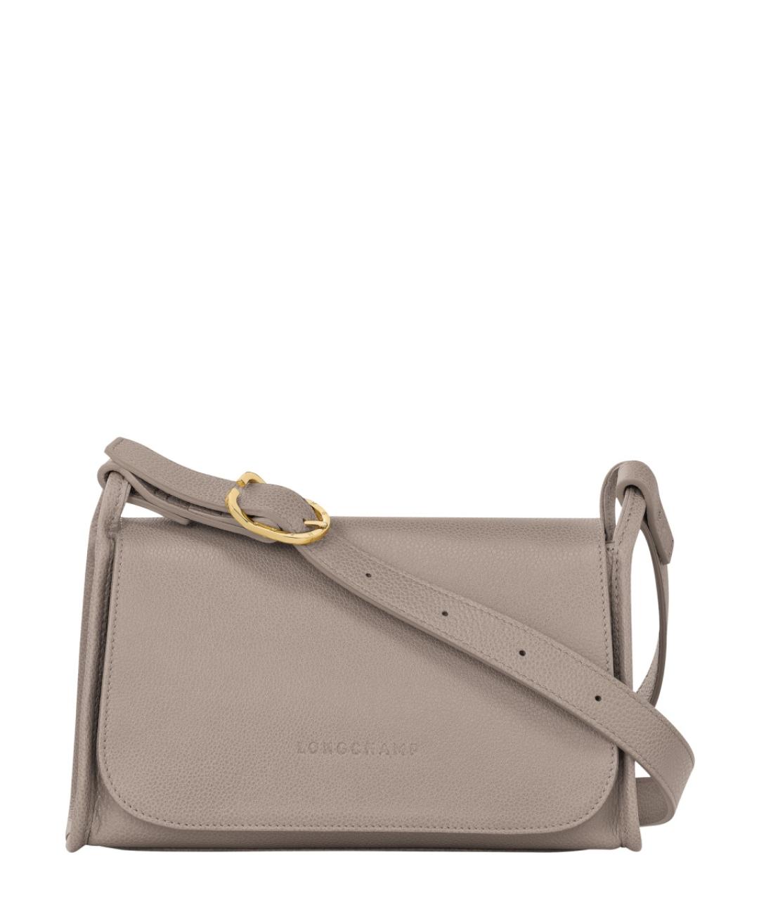 LONGCHAMP Бежевая кожаная сумка через плечо, фото 1