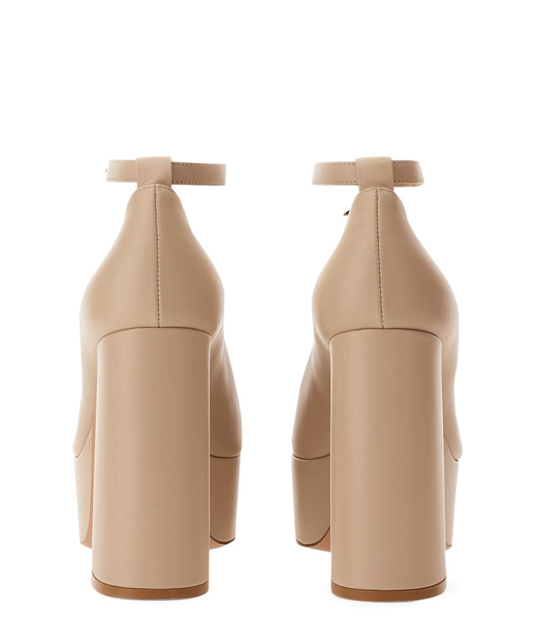 GIANVITO ROSSI Бежевые кожаные туфли, фото 3