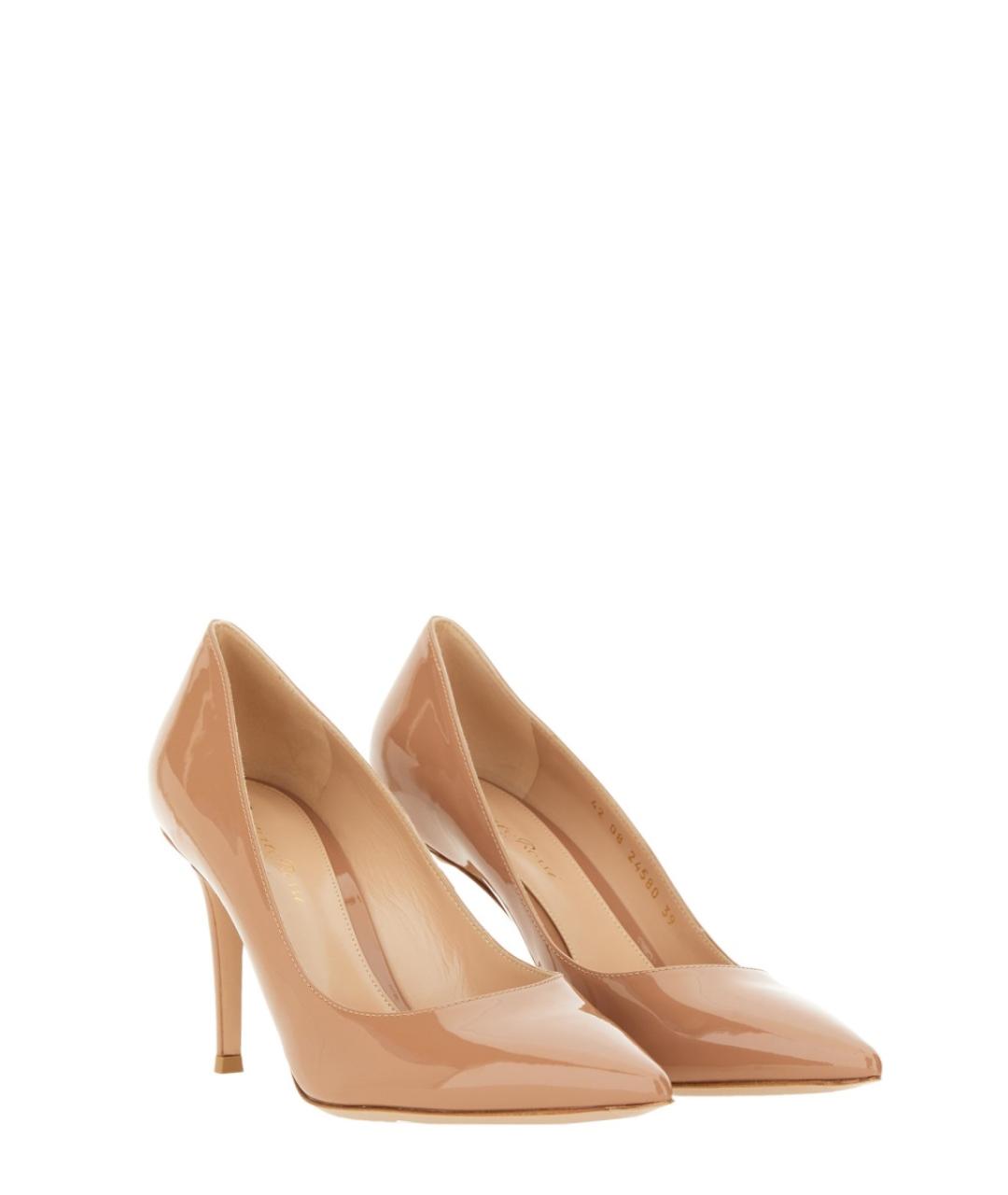 GIANVITO ROSSI Бежевые кожаные туфли, фото 2