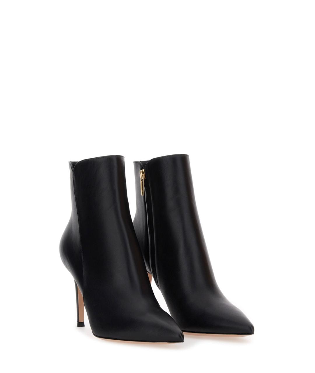 GIANVITO ROSSI Черные кожаные ботильоны, фото 2