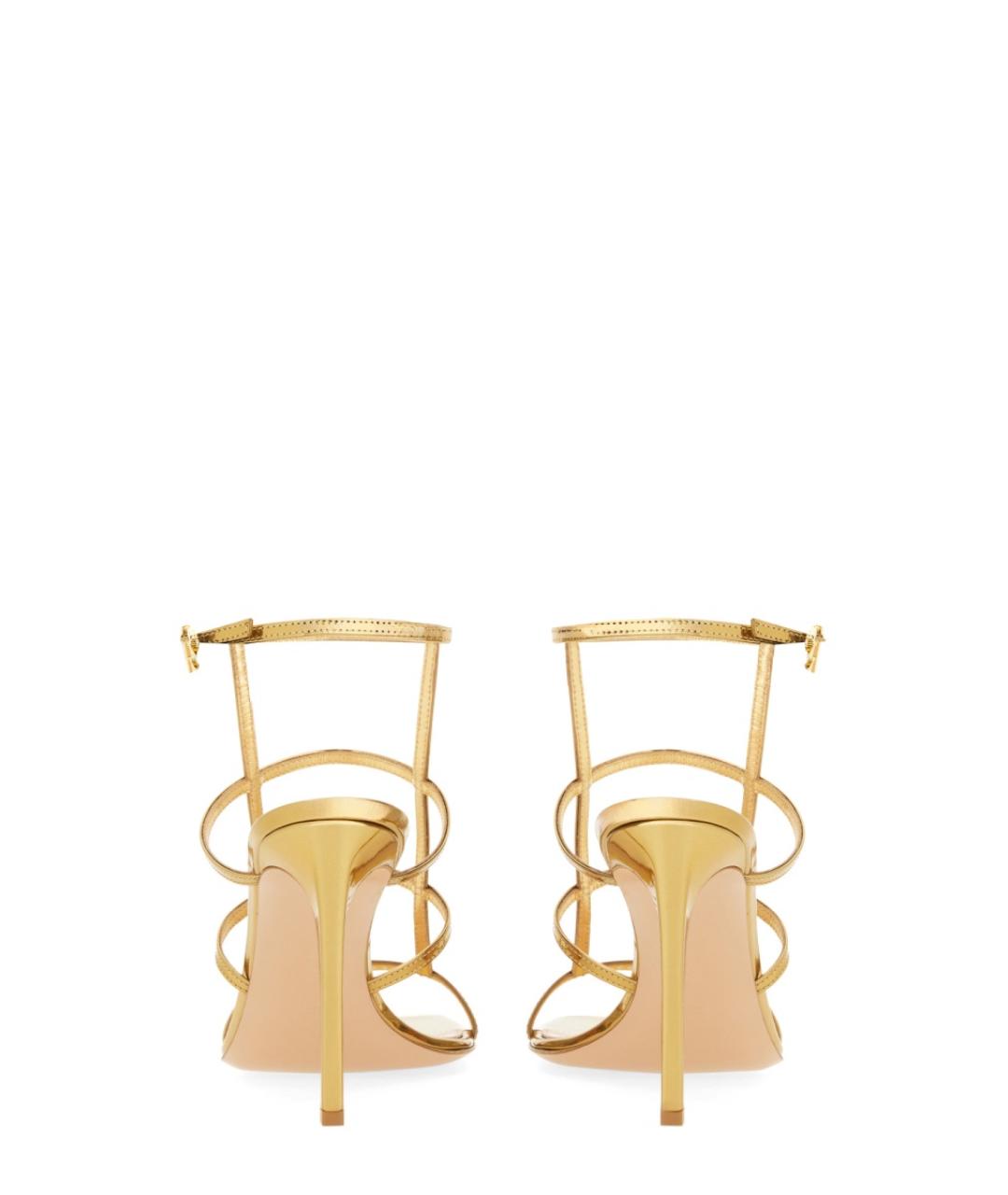 GIANVITO ROSSI Золотые босоножки, фото 3