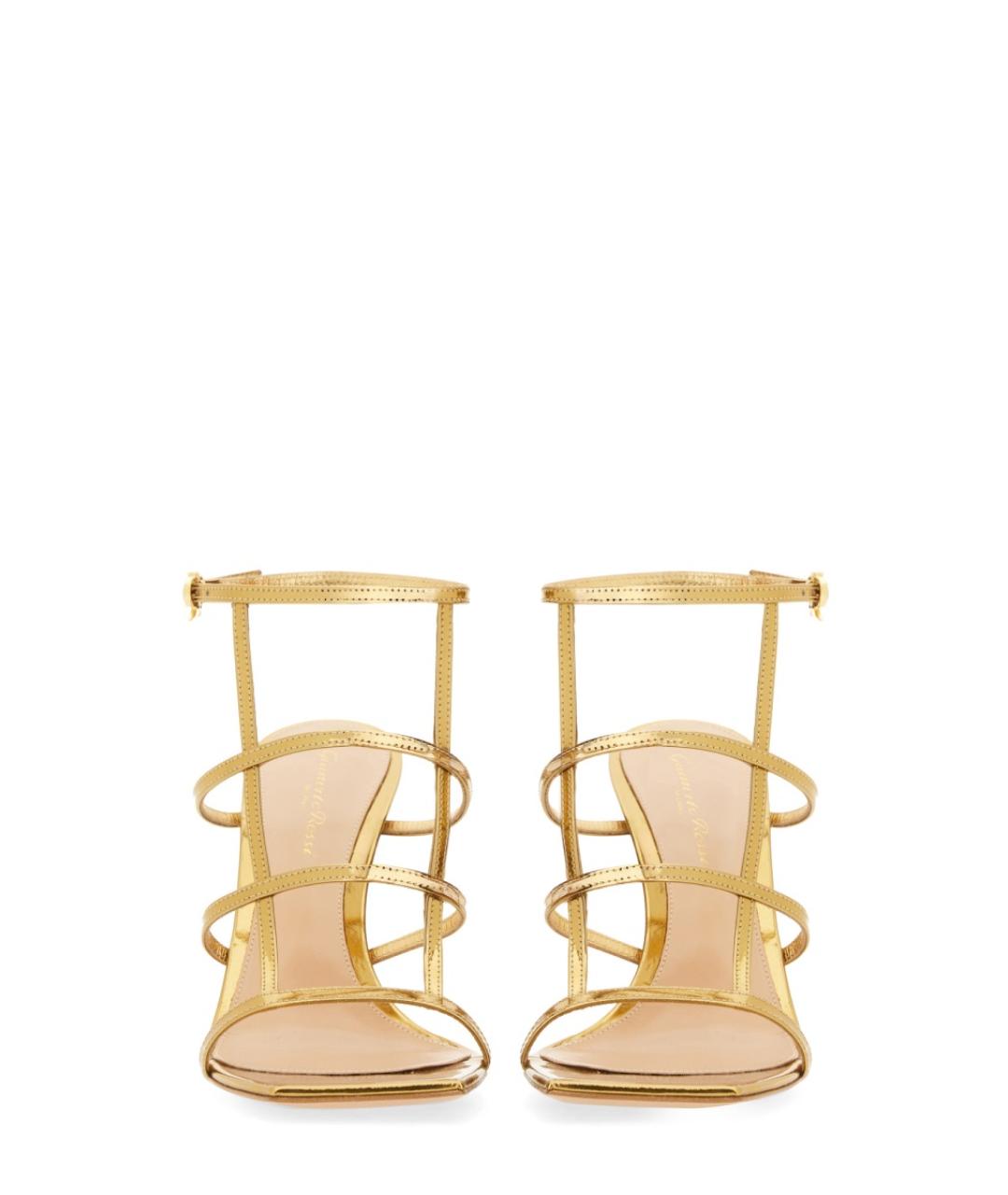 GIANVITO ROSSI Золотые босоножки, фото 4