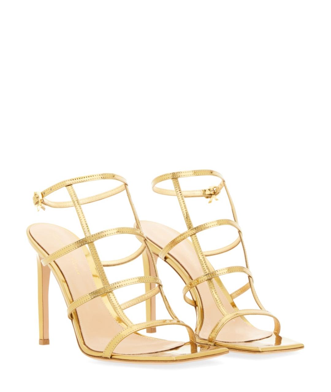 GIANVITO ROSSI Золотые босоножки, фото 2