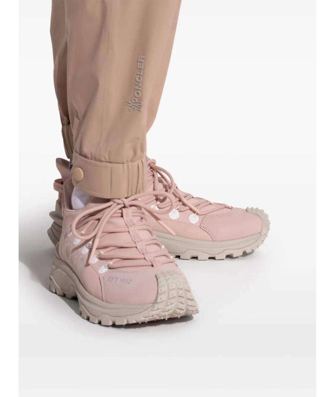 MONCLER Розовые кроссовки, фото 5