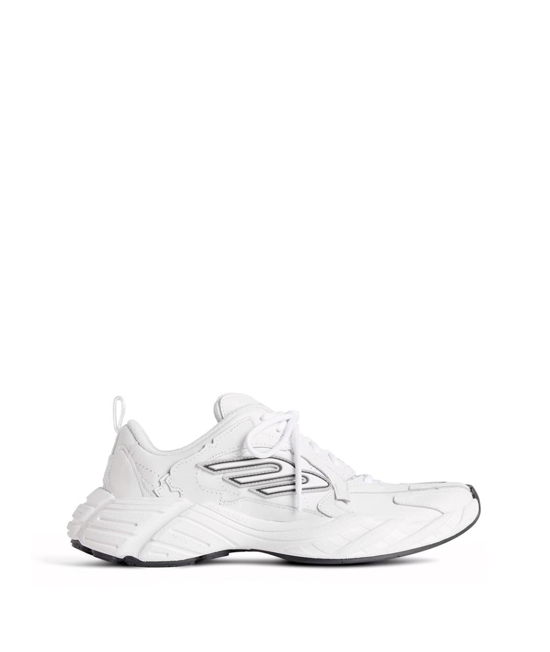 BALENCIAGA Белые кожаные кроссовки, фото 1