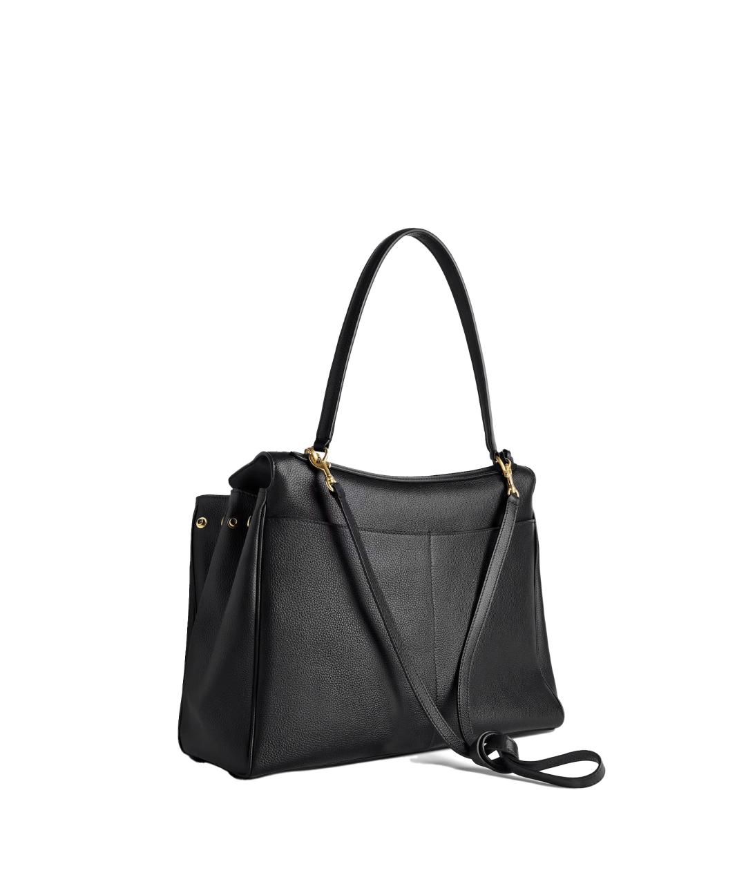 BALENCIAGA Черная кожаная сумка тоут, фото 3