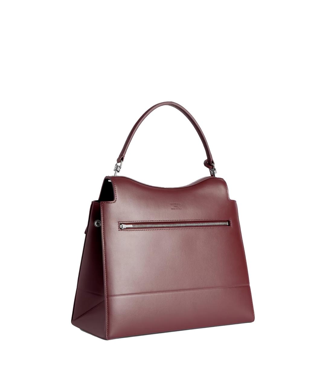 BALENCIAGA Бордовая кожаная сумка тоут, фото 3