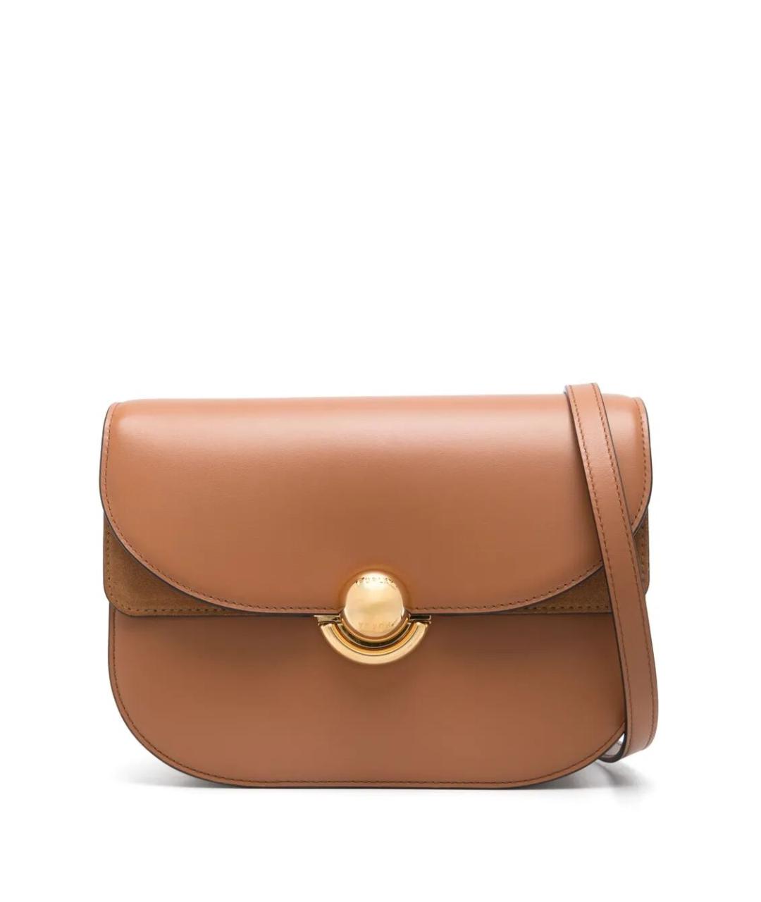 FURLA Коричневая кожаная сумка через плечо, фото 1