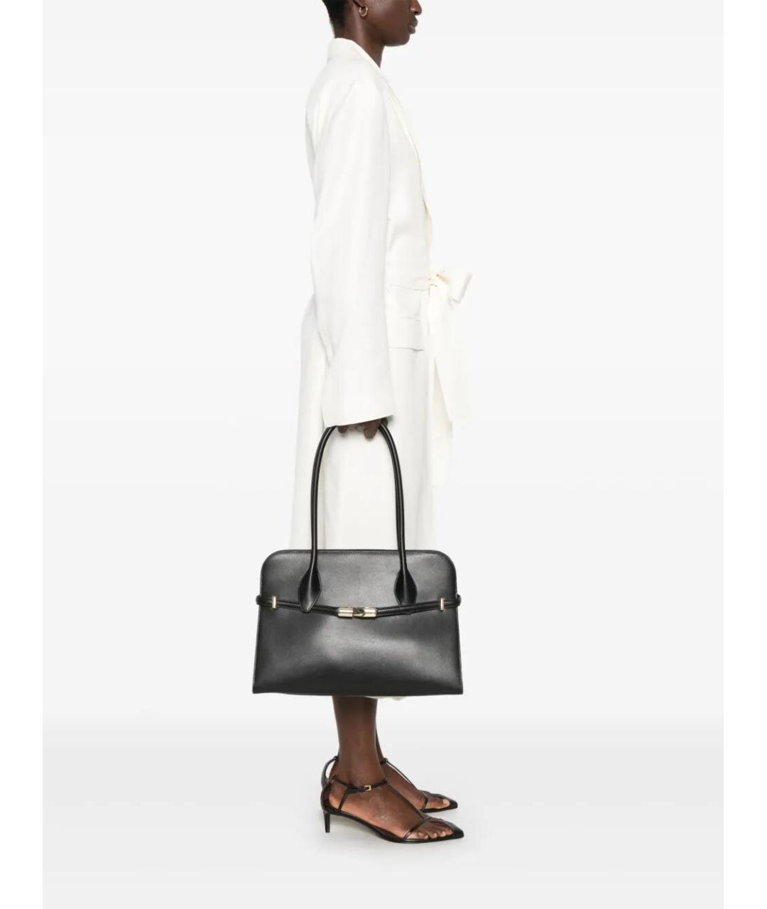 FURLA Черная кожаная сумка тоут, фото 2