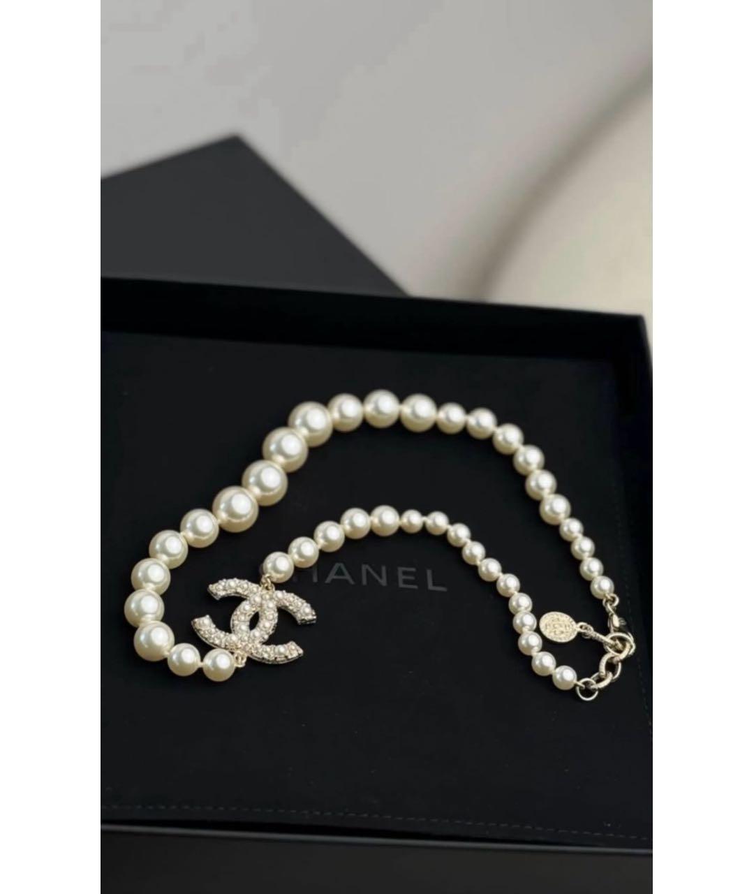 CHANEL Бежевый чокер, фото 2