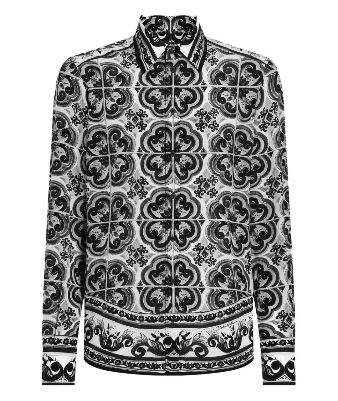 DOLCE&GABBANA Черная шелковая кэжуал рубашка, фото 1