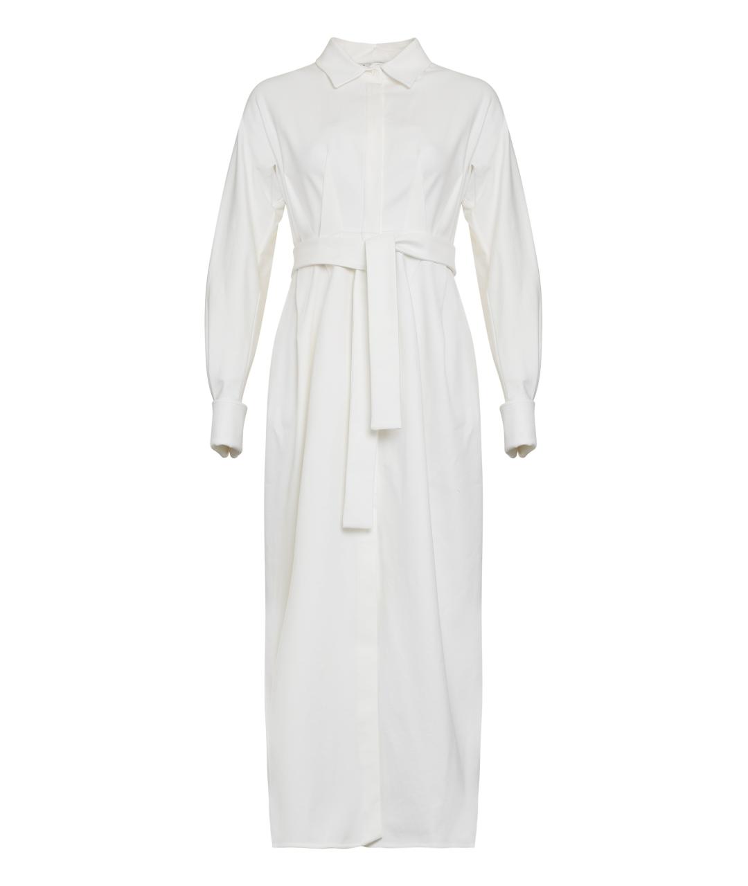 MAX MARA Белое хлопковое повседневное платье, фото 1