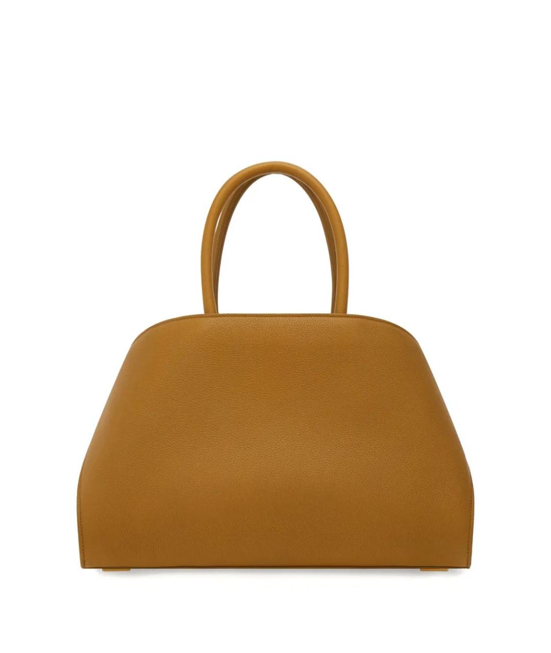 FERRAGAMO Горчичная кожаная сумка тоут, фото 3