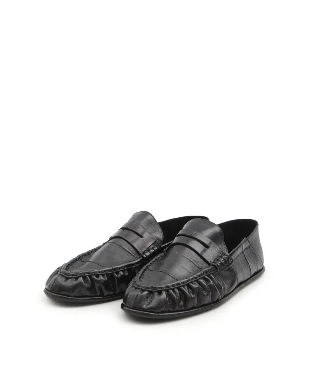 SAINT LAURENT Черные кожаные лоферы, фото 2
