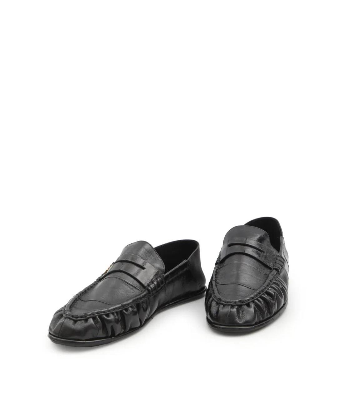 SAINT LAURENT Черные кожаные лоферы, фото 5
