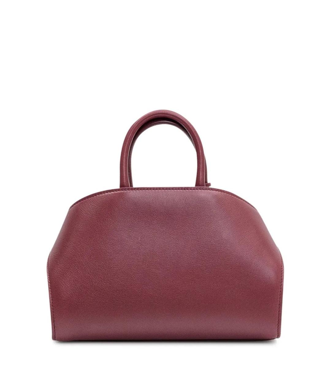 FERRAGAMO Бордовая кожаная сумка тоут, фото 4