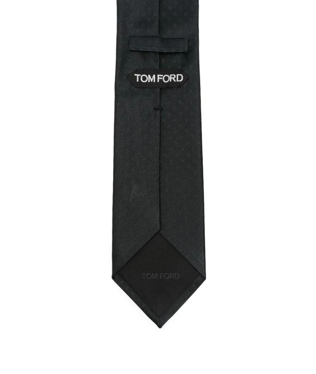 TOM FORD Черный шелковый галстук, фото 2