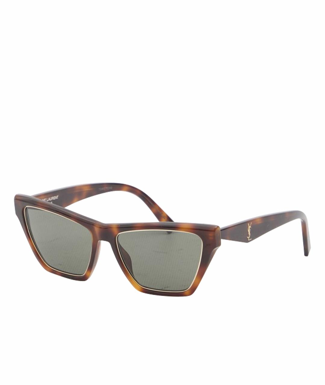 SAINT LAURENT Коричневые солнцезащитные очки, фото 1